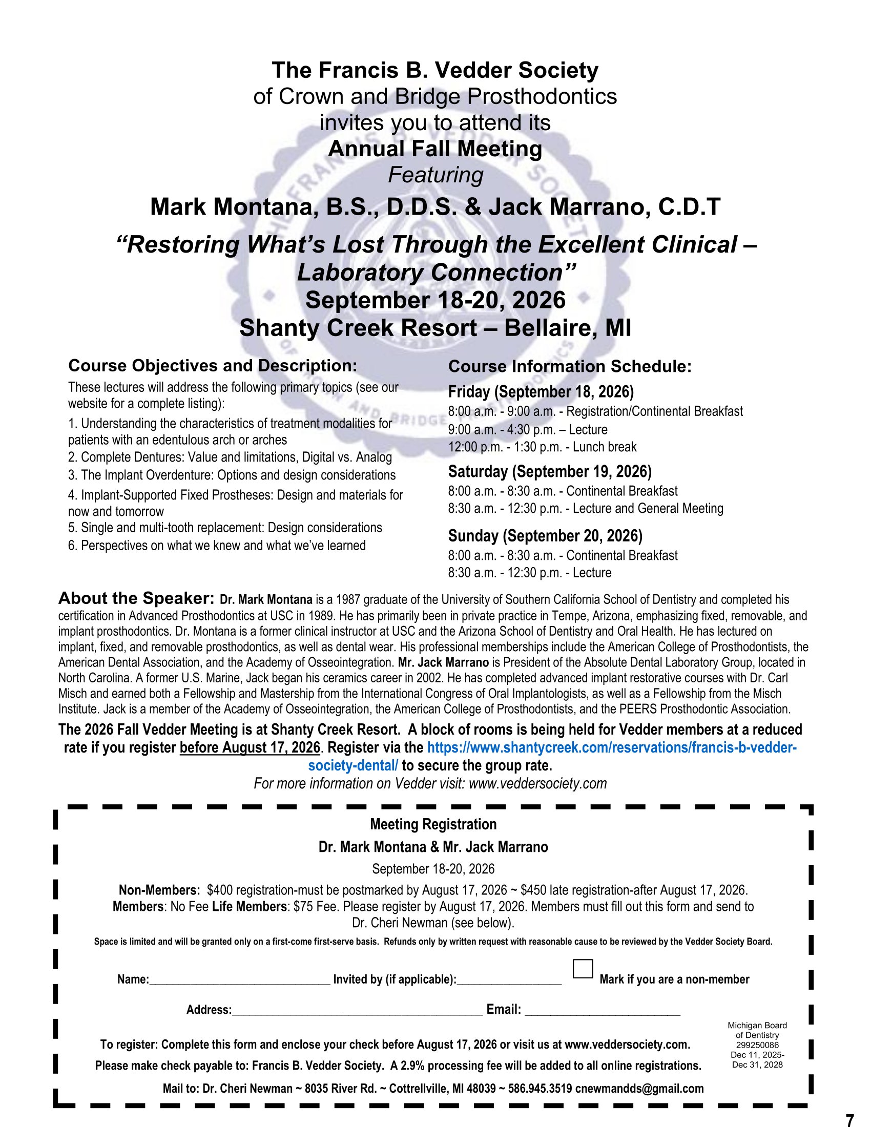 2026 Fall Meeting flyer